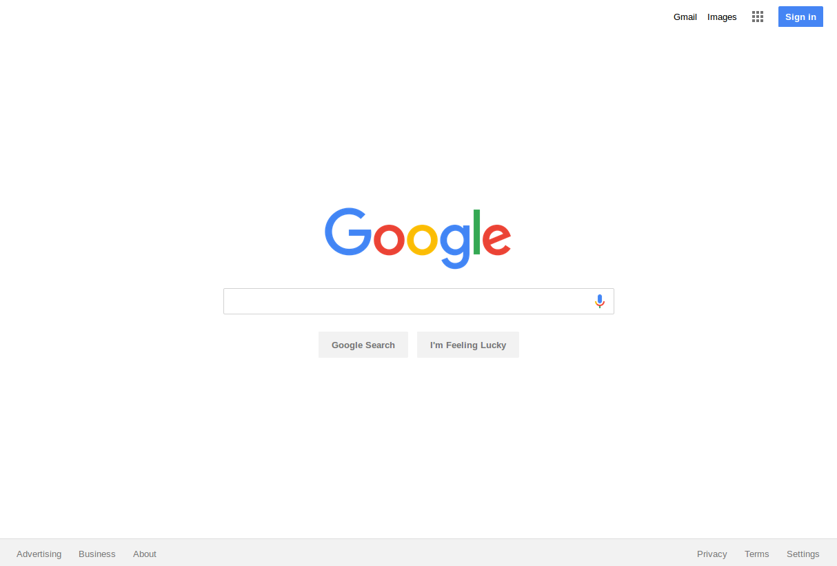 Google.com homepage